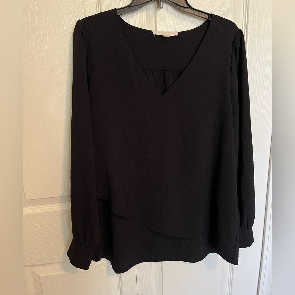 Adyson Parker Black Long Sleeve Blouse Size Large
